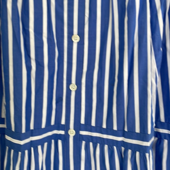 J. Crew Button-Front Striped Belted Skirt in Blue Nautical - Picture 6 of 12
